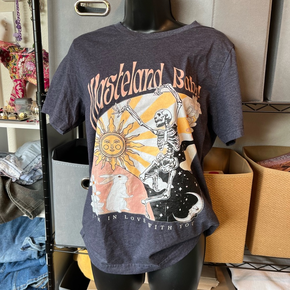 Bella Canvas Dark Charcoal Gray Tee with White Label